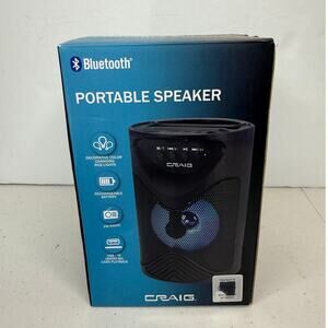 Craig Bluetooth Portable Speaker CMA3837 RGB Lights FM USB Micro SD